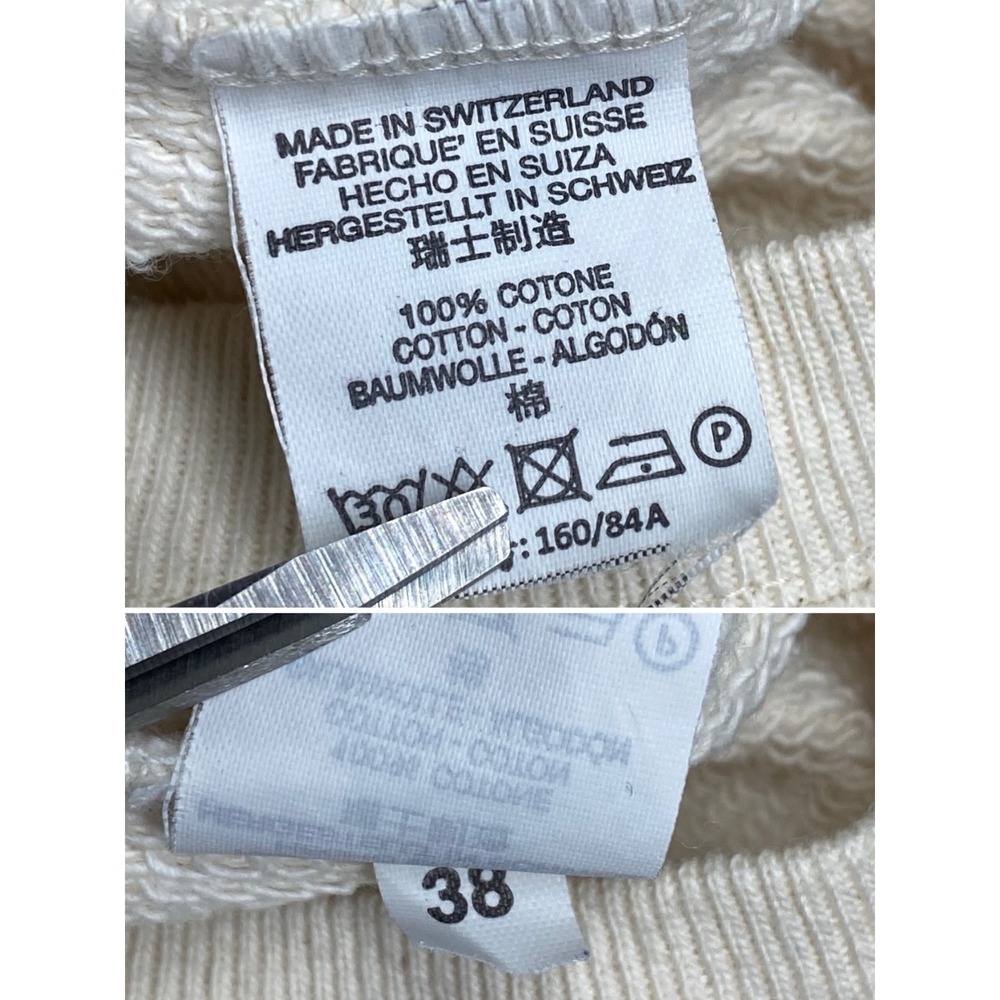 John Galt Erica Snow Lodge Greater Yellowstone Bear Sweatshirt Cream Cotton Sz M - Picture 8 of 9